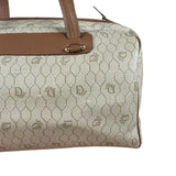 Christian Dior Vintage Beige Honeycomb Boston Bag