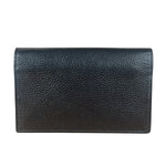 Gucci Black Interlocking G Leather Wallet on Chain