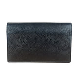 Gucci Black Interlocking G Leather Wallet on Chain