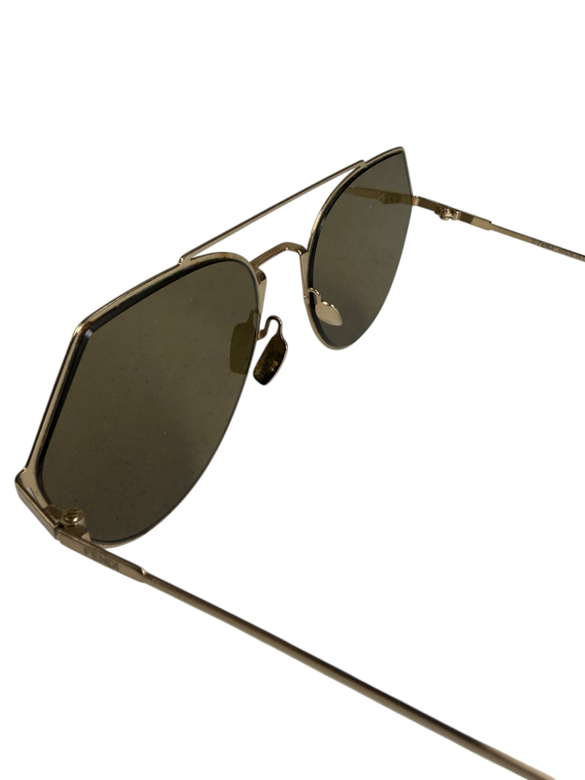 Fendi Gold-Toned Eyeline Aviator Sunglasses FF0494/S