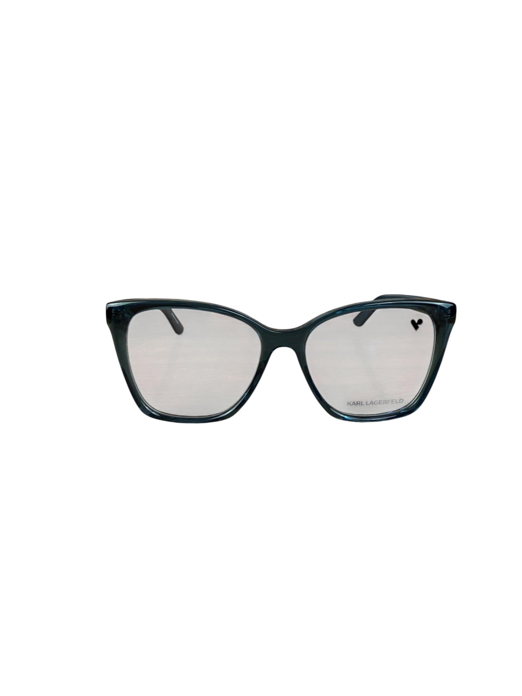 Karl Lagerfeld Transparent Petrol Blue Eye-Glass Frame RX