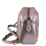 Gucci Iridescent Pink Nappa Chevron Small GG