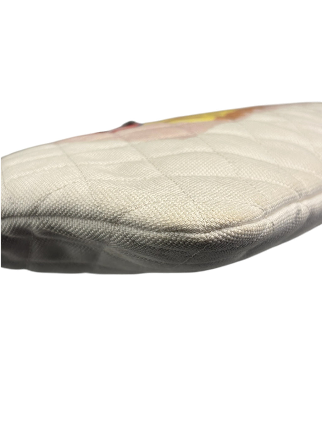 Chanel White Cloth Caviar Quilted Viva Coco Cuba Libre O-Case 2016