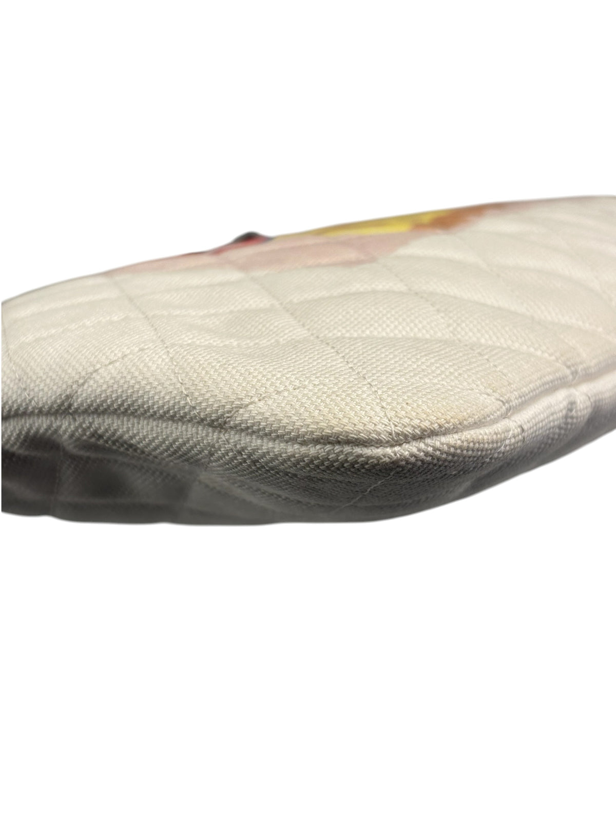 Chanel White Cloth Caviar Quilted Viva Coco Cuba Libre O-Case 2016