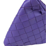 Bottega Veneta Purple Leather Nano Pyramid Pouch