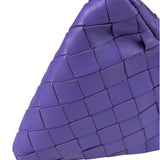 Bottega Veneta Purple Leather Nano Pyramid Pouch