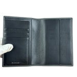Balenciaga Black Leather Passport Holder Wallet