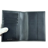 Balenciaga Black Leather Passport Holder Wallet