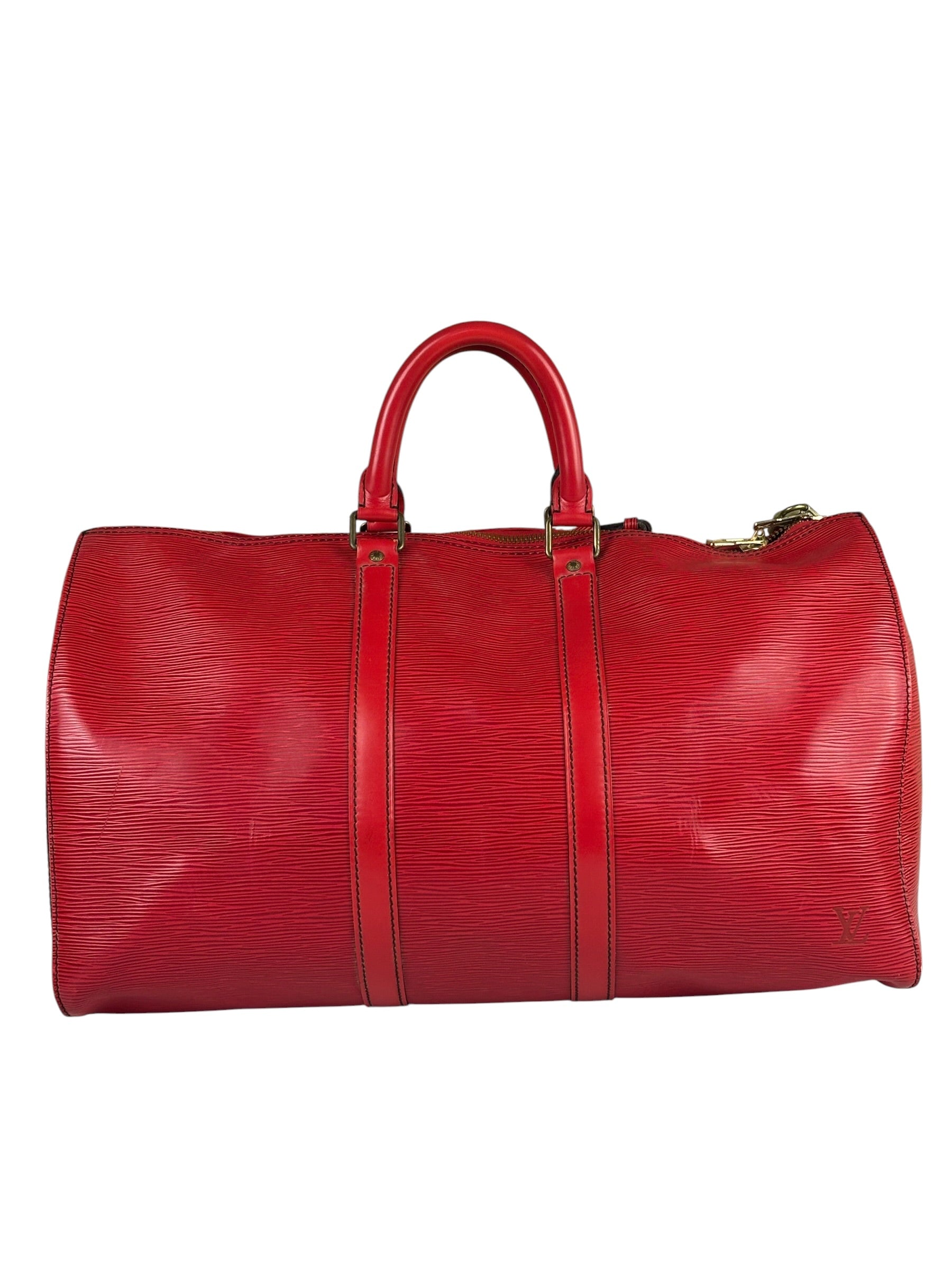 Louis Vuitton Red Epi Keepall 45