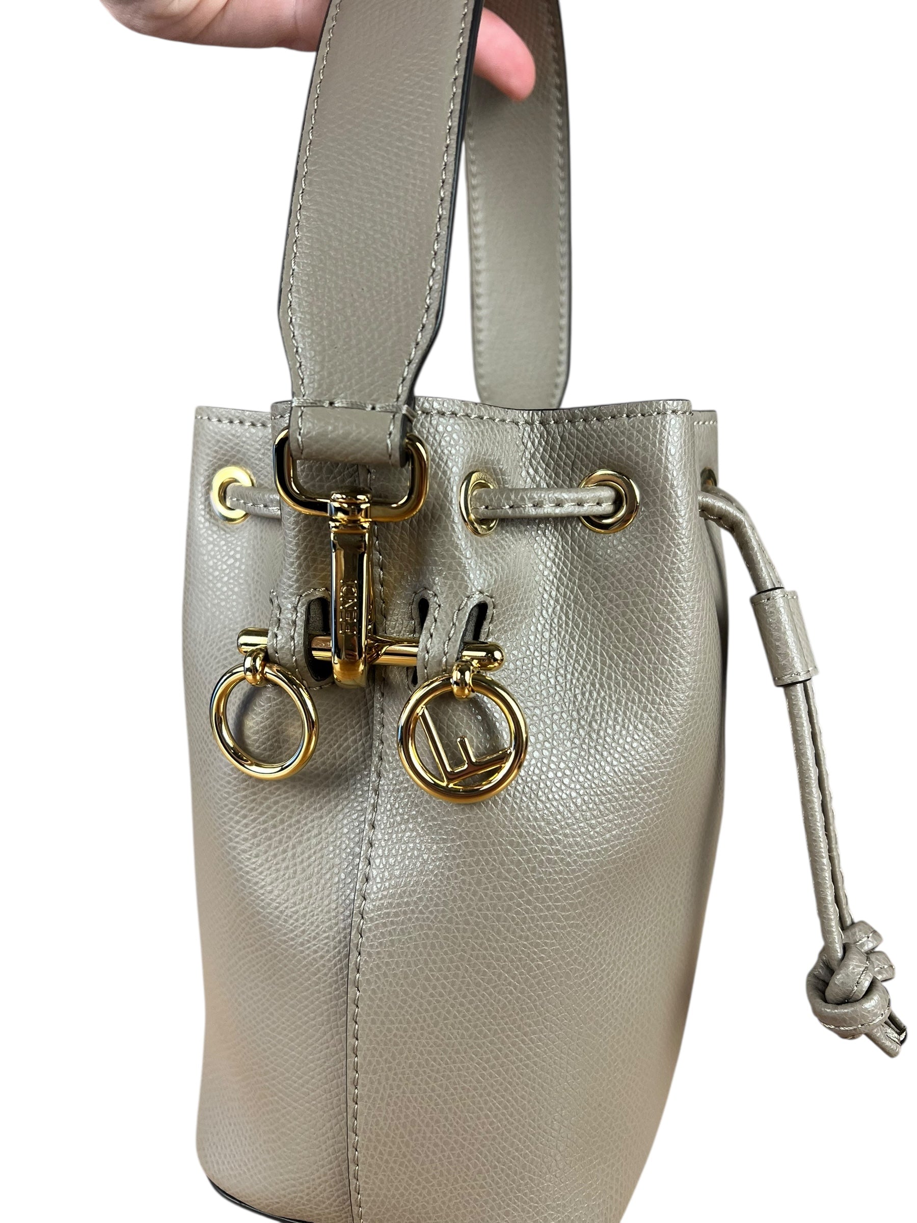 Fendi Mon Tresor Leather Bucket Bag
