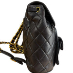 Chanel Black Quilted CC Duma Leather Backpack '97