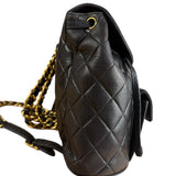 Chanel Black Quilted CC Duma Leather Backpack '97