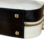 Chanel White/Black Quilted Leather 2Way Vanity Bag 2019