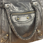 Balenciaga Vintage Black Leather Classic Sunday Tote Bag