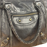 Balenciaga Vintage Black Leather Classic Sunday Tote Bag
