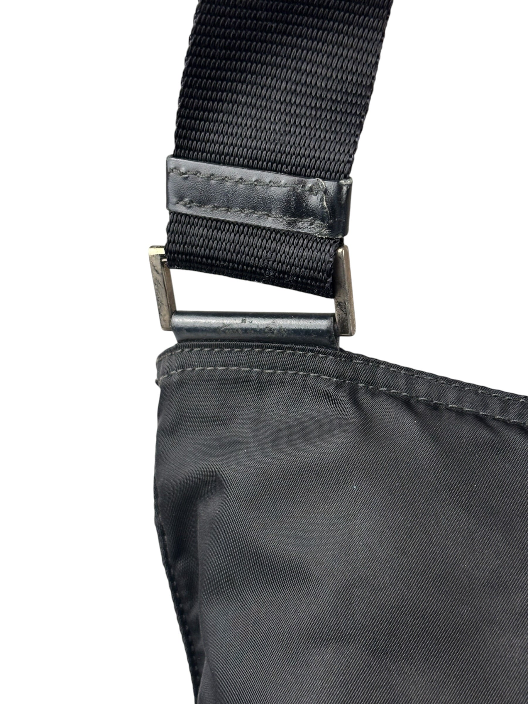 Prada Vintage Black Nylon Crossbody Bag