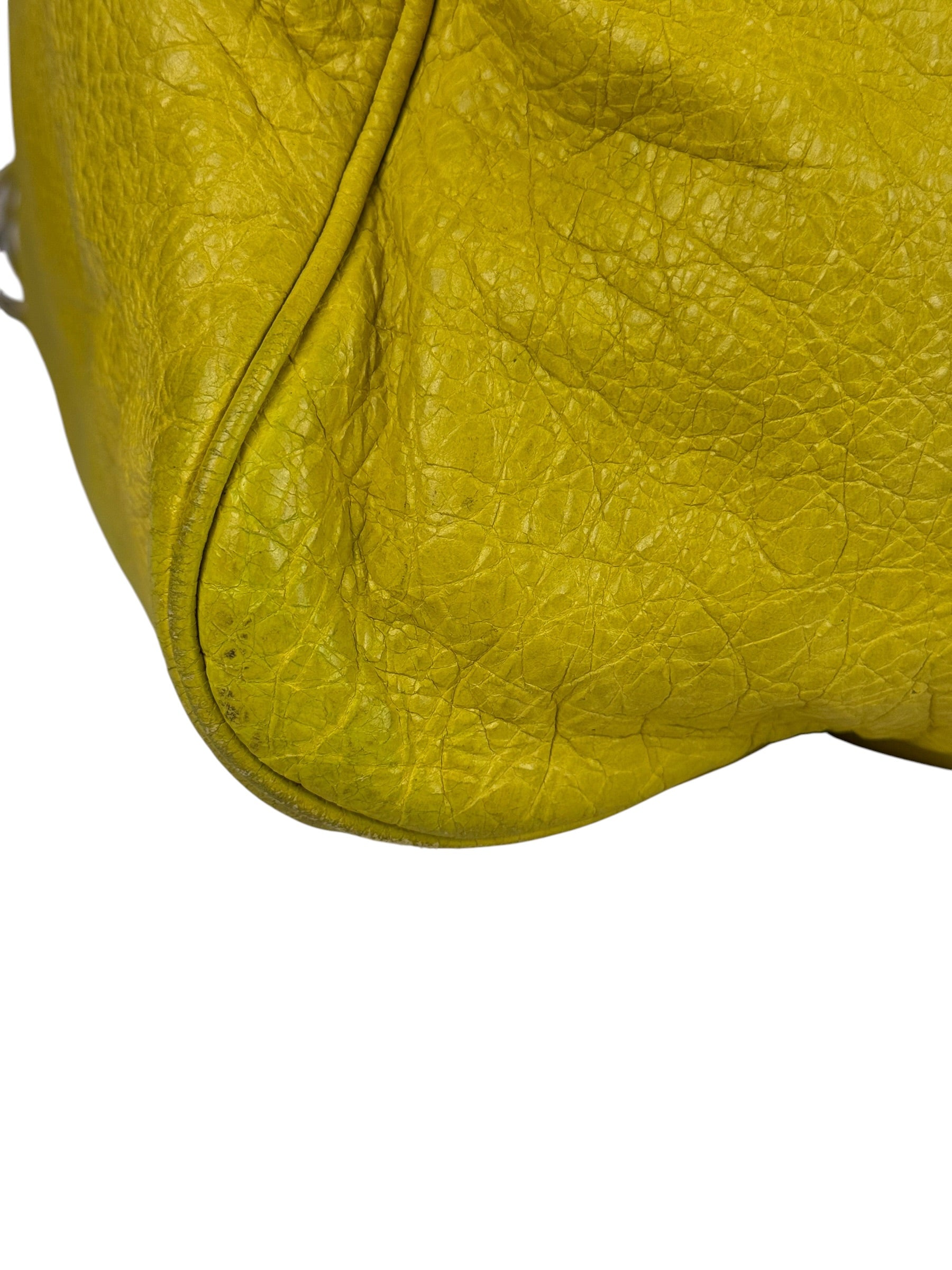 Balenciaga Yellow Leather Classic City Bag