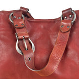Christian Dior Burgundy Leather Gaucho Saddle Large Shoulder Bag
