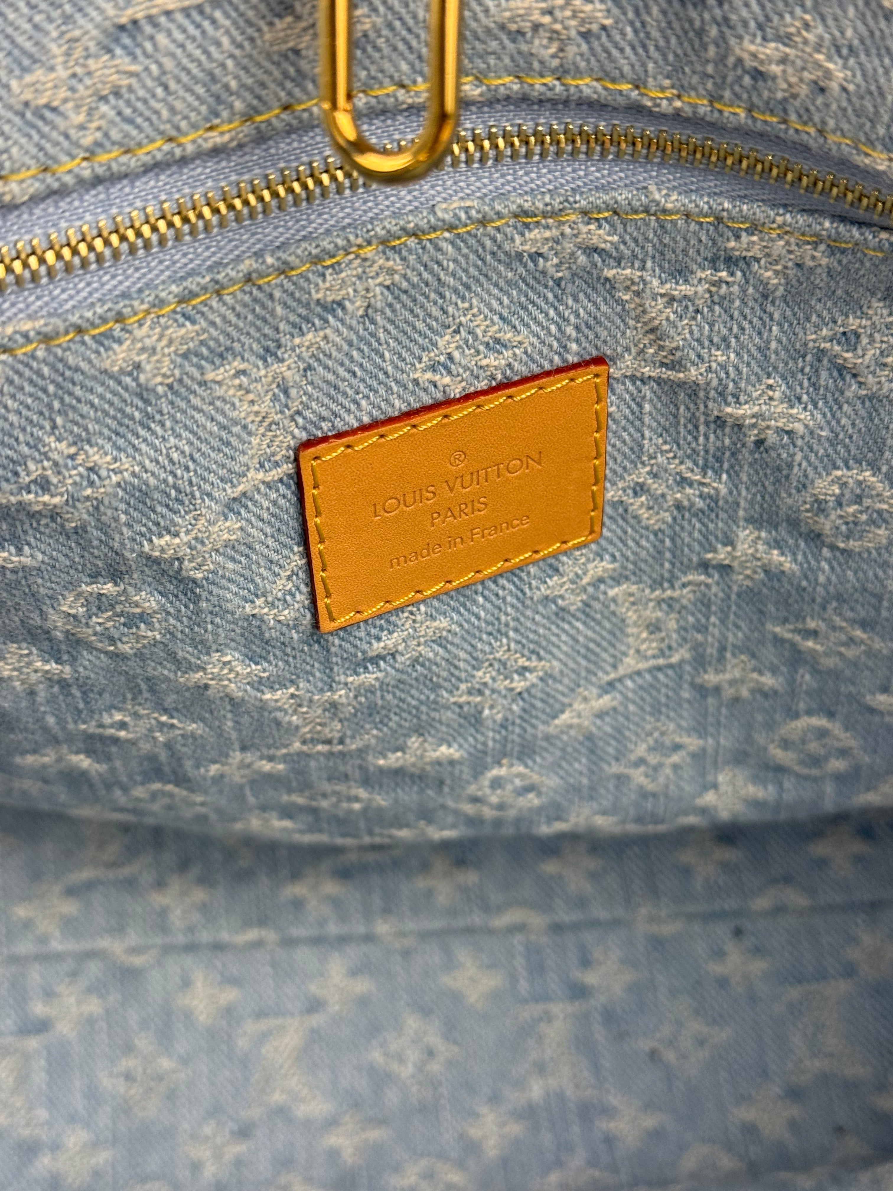 Louis Vuitton Monogram Denim Let Go PM 2Way Tote Handbag
