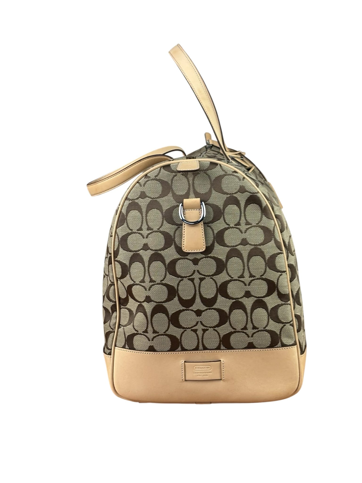 Coach Signature Jacquard Canvas Voyager Duffle Bag