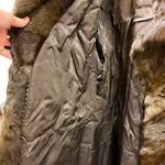 Vintage Mixed Brown Mink Fur Mid Length Coat