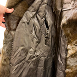 Vintage Mixed Brown Mink Fur Mid Length Coat