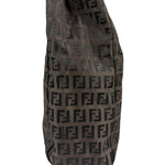 Fendi Brown Leather Trim FF Zucca Tote Bag
