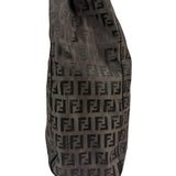 Fendi Brown Leather Trim FF Zucca Tote Bag