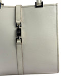 Gucci Off-White Leather Piston Lock Jackie Tote
