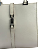 Gucci Off-White Leather Piston Lock Jackie Tote
