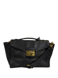 Prada Black Leather Vitello Daino Soundlock Two-Way Satchel