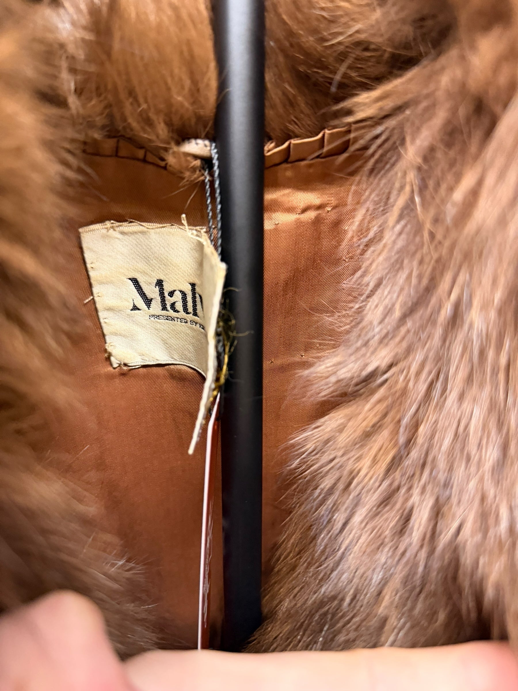 Malvoisie Vintage Brown Fur Coat