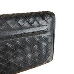 Bottega Veneta Woven Long Wallet Black