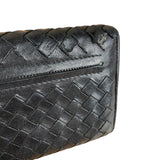 Bottega Veneta Woven Long Wallet Black