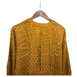 Christian Dior Mandarin Collar Jacquard Silk Shirt