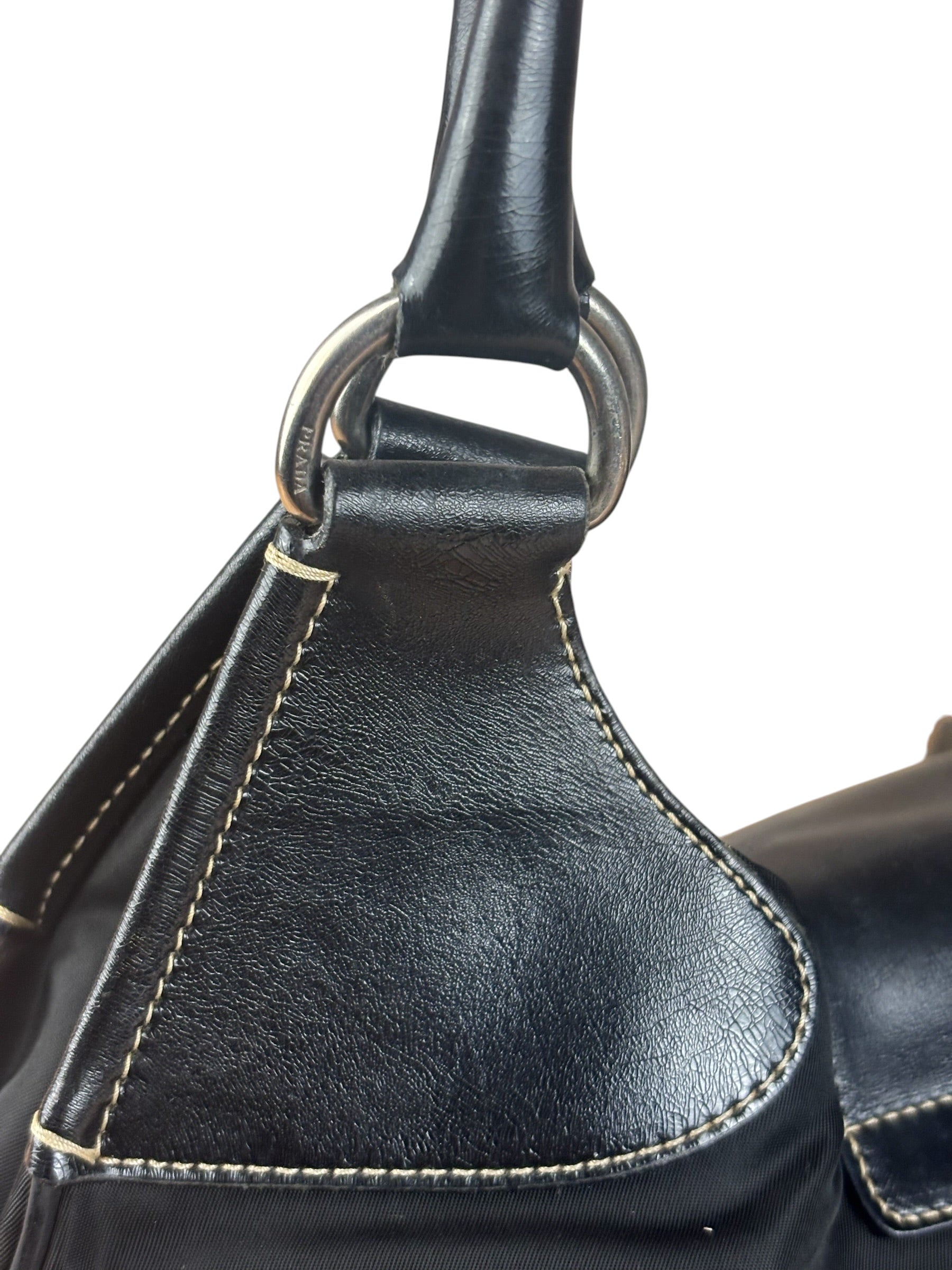 Prada Black Nylon Tessuto Shoulder Bag