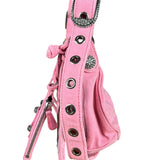 Balenciaga Pink Denim Le Cagole Shoulder Bag