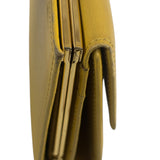 Yves Saint Laurent Yellow Leather Square Compact Wallet