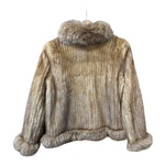 Saga Brown Mink Fur/Fox Fur Trim Coat