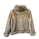 Saga Brown Mink Fur/Fox Fur Trim Coat