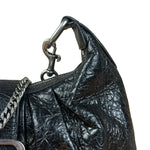 Balenciaga Black Leather Pamela Small Shoulder Bag