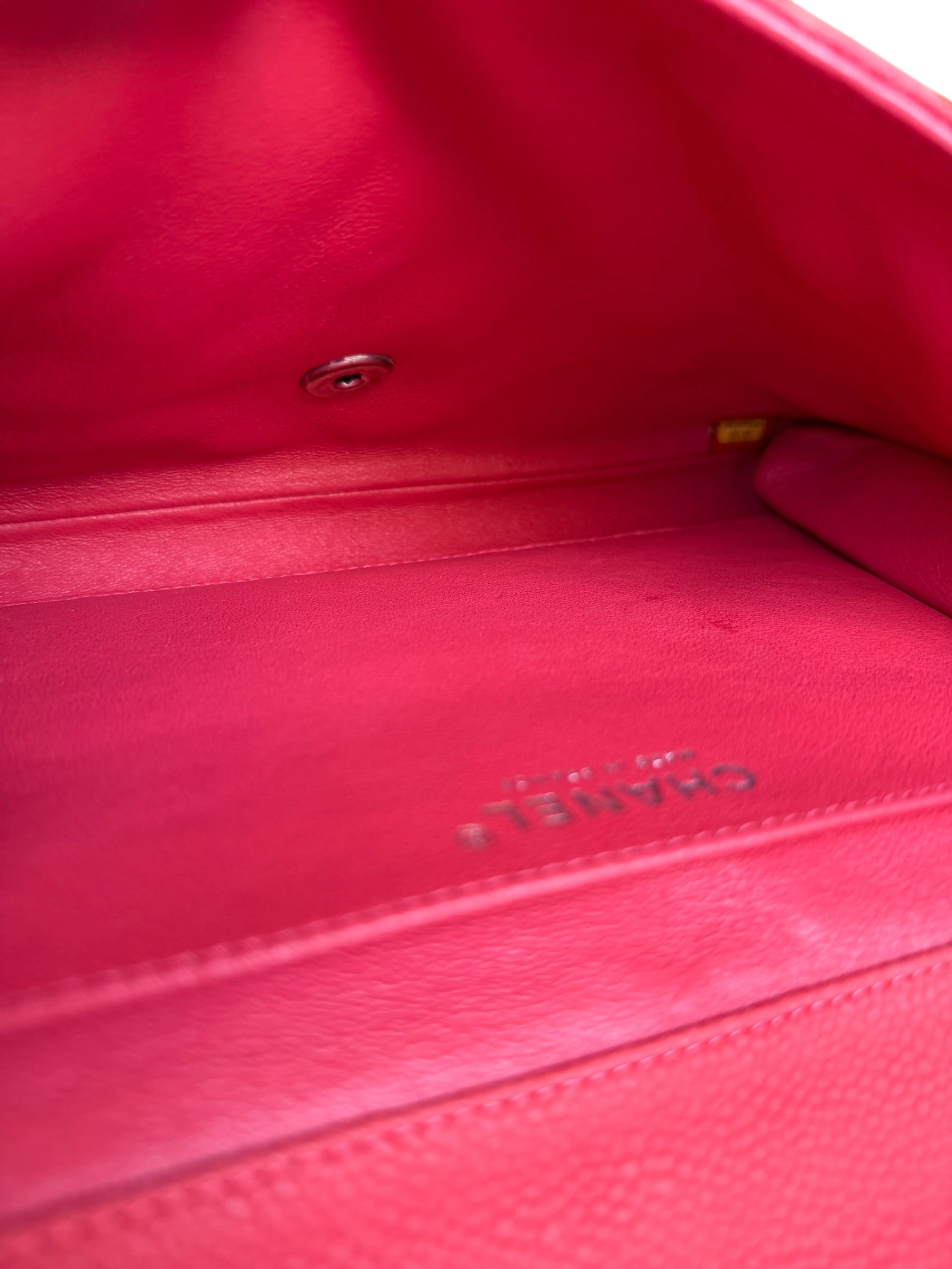 Chanel Coral Pink Matte Quilted Caviar Flap Shoulder Bag 2012