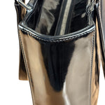 Chanel Glossy Black Patent Leather Chocolate Bar Tote Bag