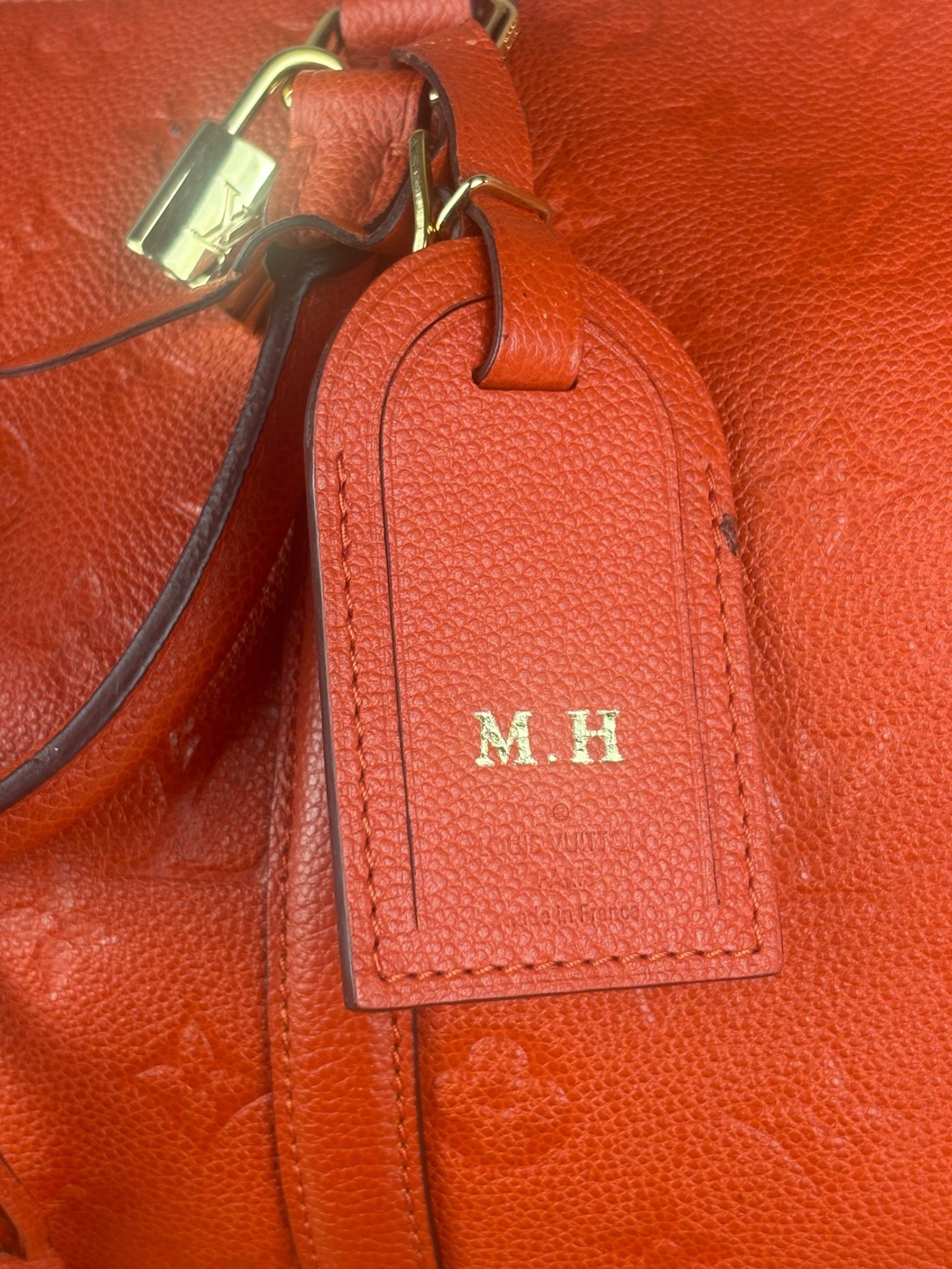 Louis Vuitton Red Empreinte Bandouliere 50