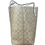 Coach Leather Signature Canvas Reversible City Tote Bag