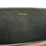 Chanel Black Lizard Leather Envelope Flap Bag 1986