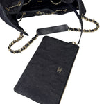 Chanel Navy Quilted Denim/Leather Trim 25 Hobo Bag 2021