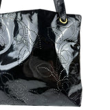Chanel Black Patent Floral Cutout Tote (Patent Damaged) 2003