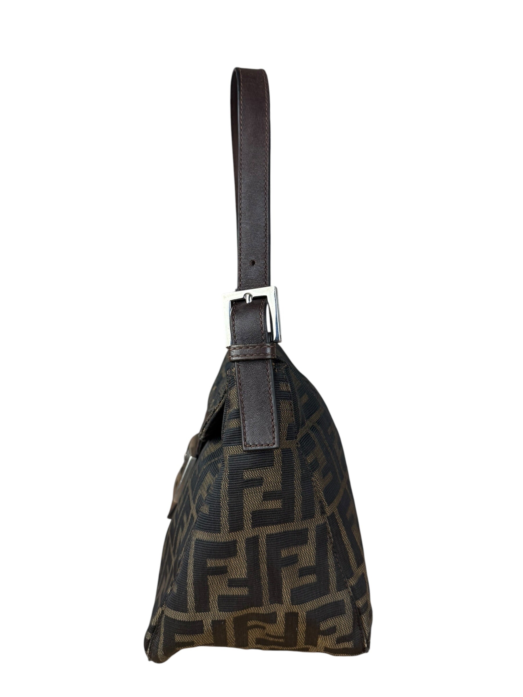 Fendi Vintage Zucca FF Baguette Shoulder Bag