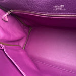 Hermes Kelly 35 Purple Ghillies Swift Togo Leather Handbag 2015